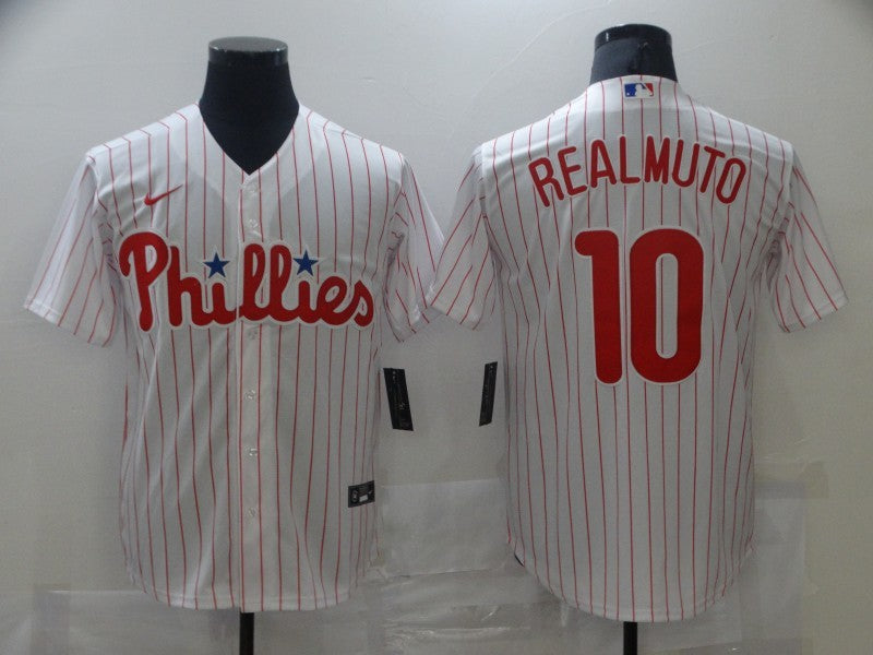 Men's Philadelphia Phillies J.T. Realmuto White Replica Baseball Jersey baseball jersey product view 1