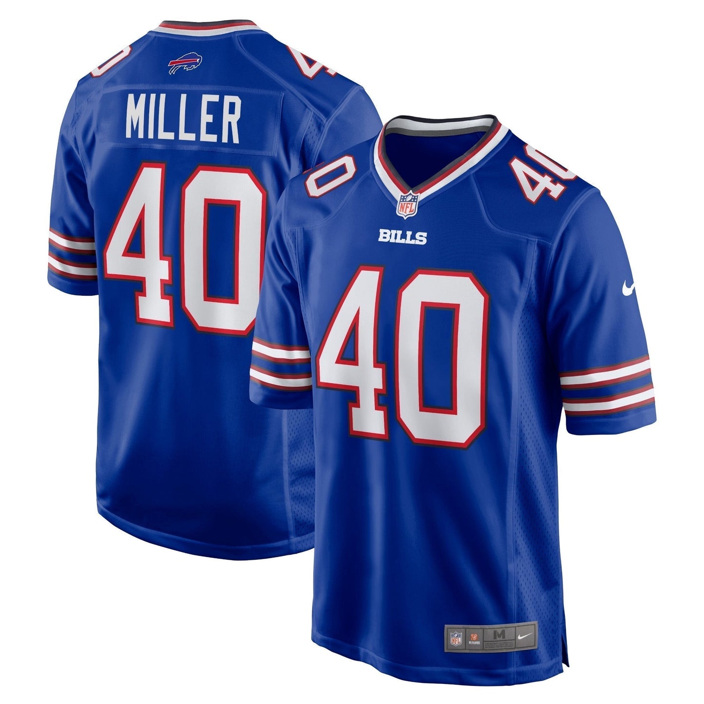 Von Miller Buffalo Bills Game Jersey - Royal football jersey product view 1