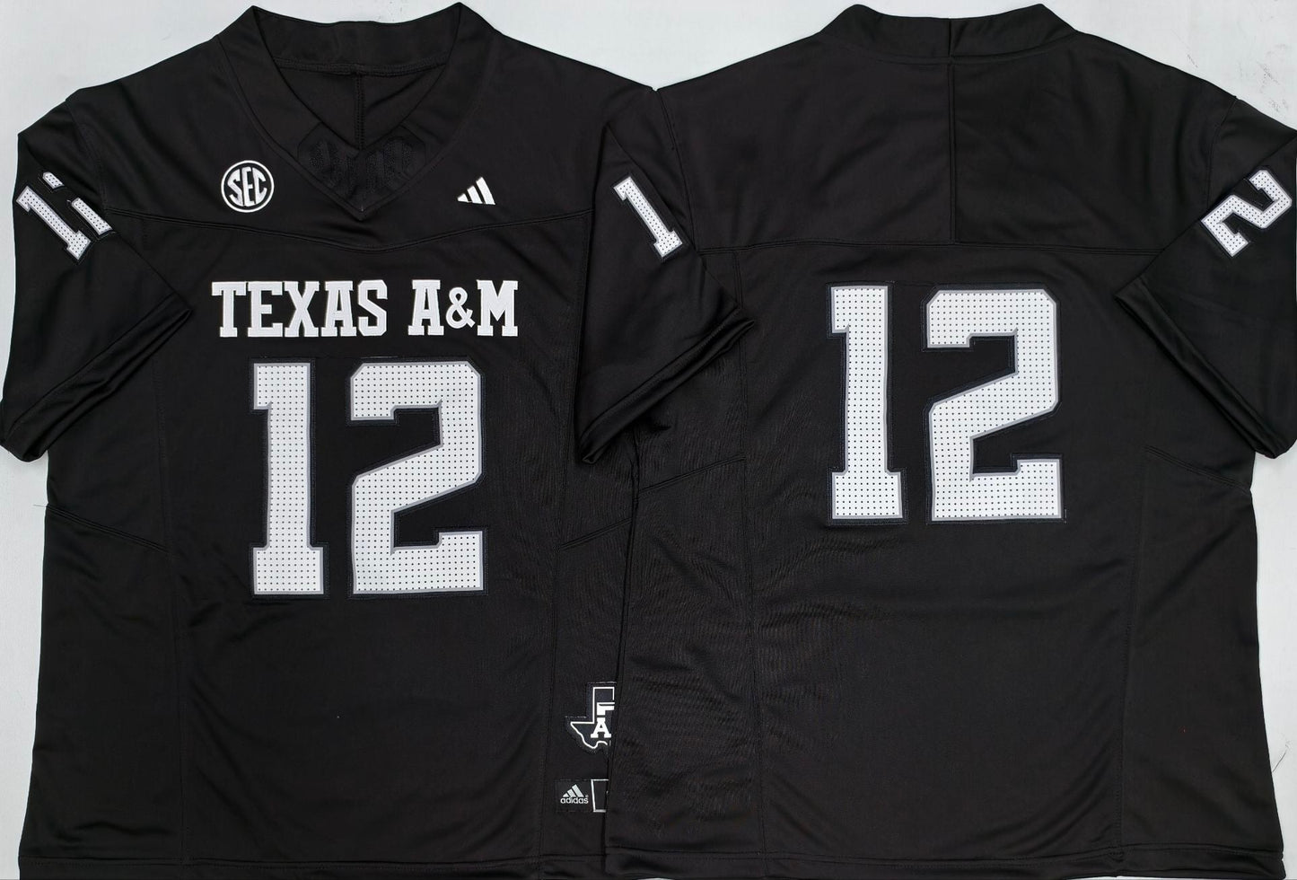 Men's Texas A&M Aggies Black Player Blank Jersey sports jersey product view 1