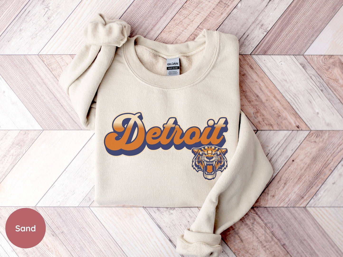 Vintage Detroit Baseball Sweatshirt, Tigers Crewneck Tee Unisex T-shirt, Sweatshirt, Hoodie, Long Sleeve Tee - T-Shirt, Sweatshirt, Hoodie