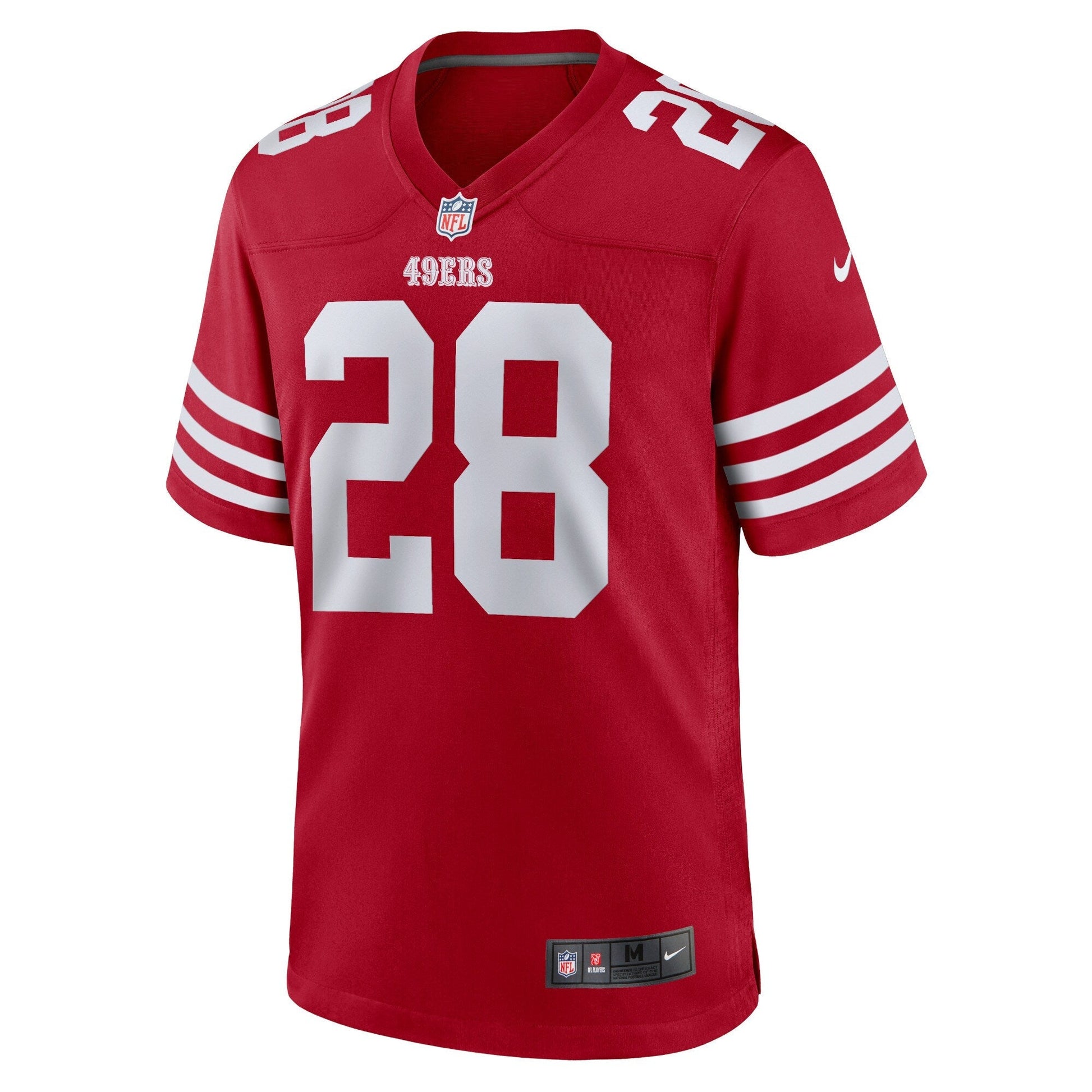 Trey Sermon San Francisco 49ers Game Jersey - Scarlet football jersey product view 2