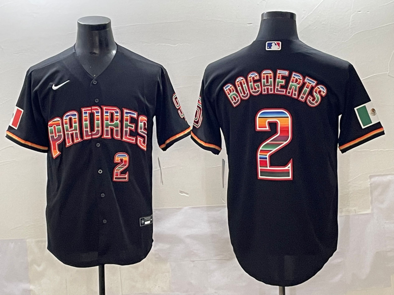 Men's San Diego Padres Xander Bogaerts Black Limited Player Jersey baseball jersey product view 1