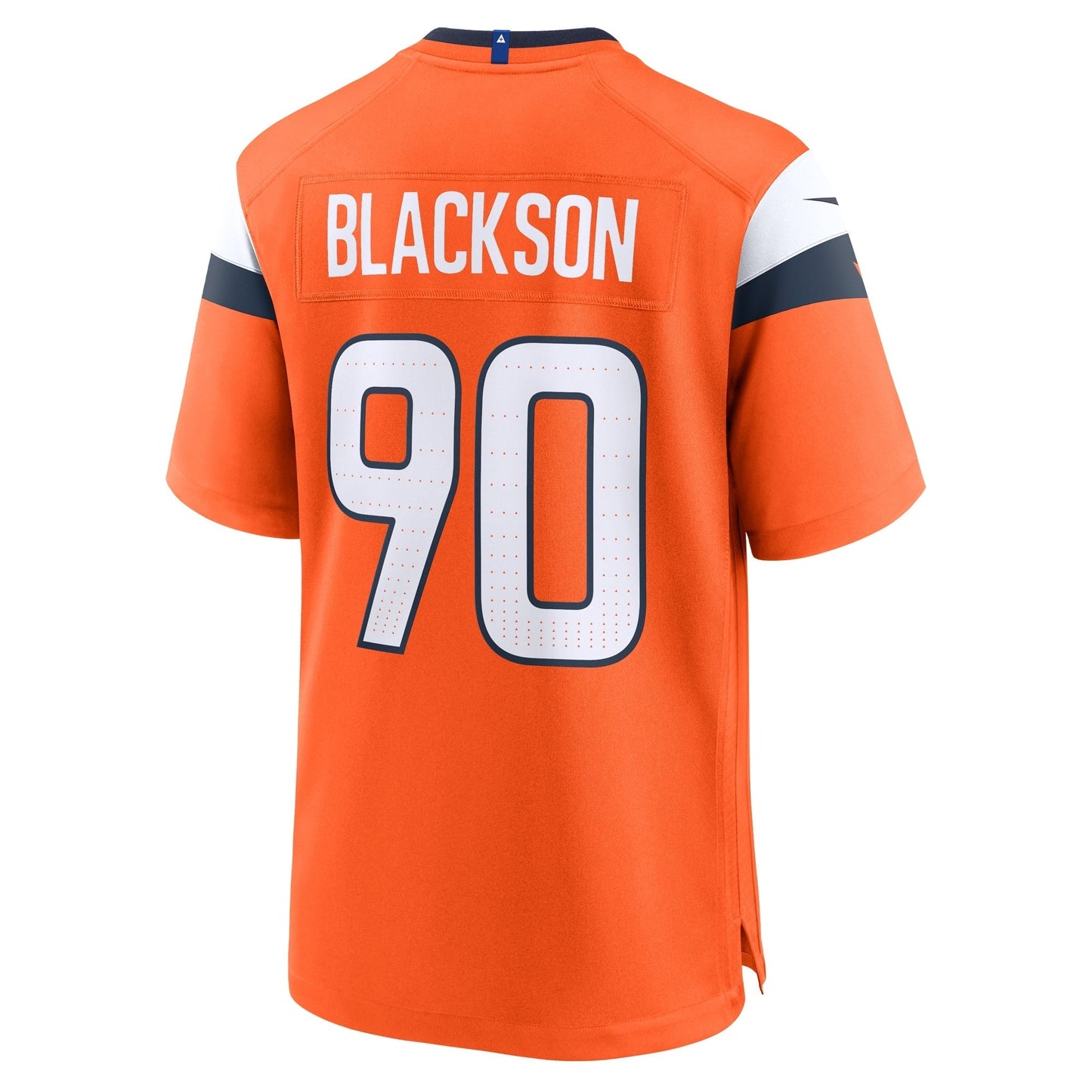 Angelo Blackson Denver Broncos Game Jersey - Orange football jersey product view 3