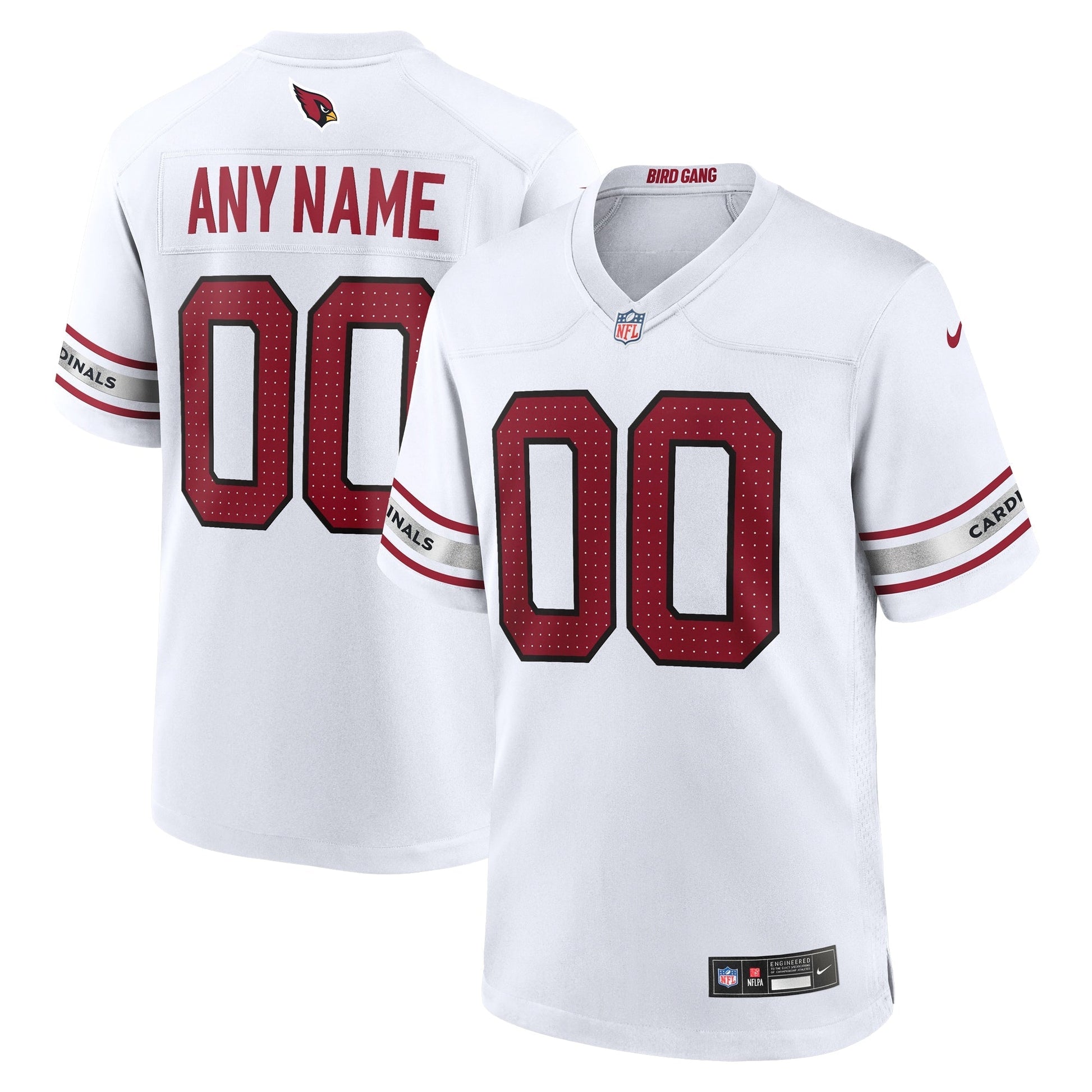 Arizona Cardinals Custom Game Jersey - White football jersey product view 1