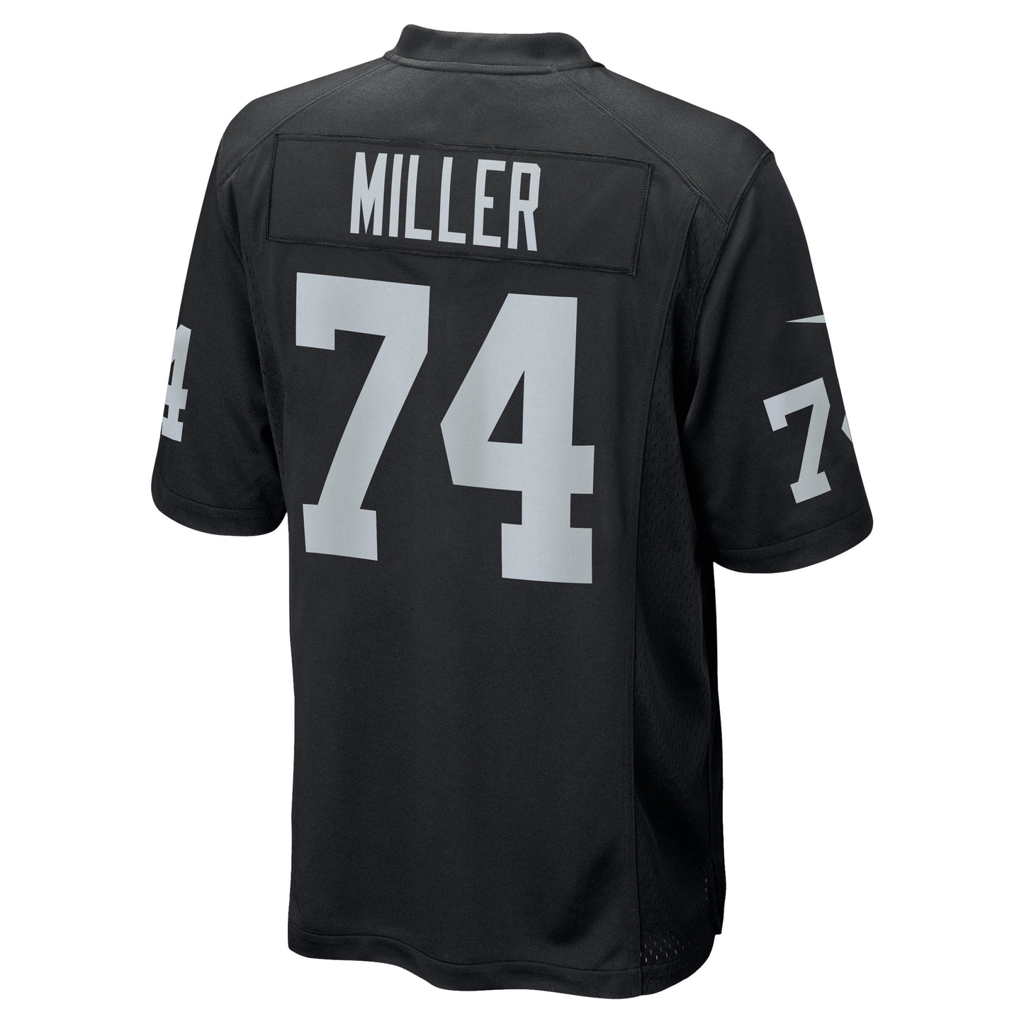 Kolton Miller Las Vegas Raiders Game Jersey - Black football jersey product view 3