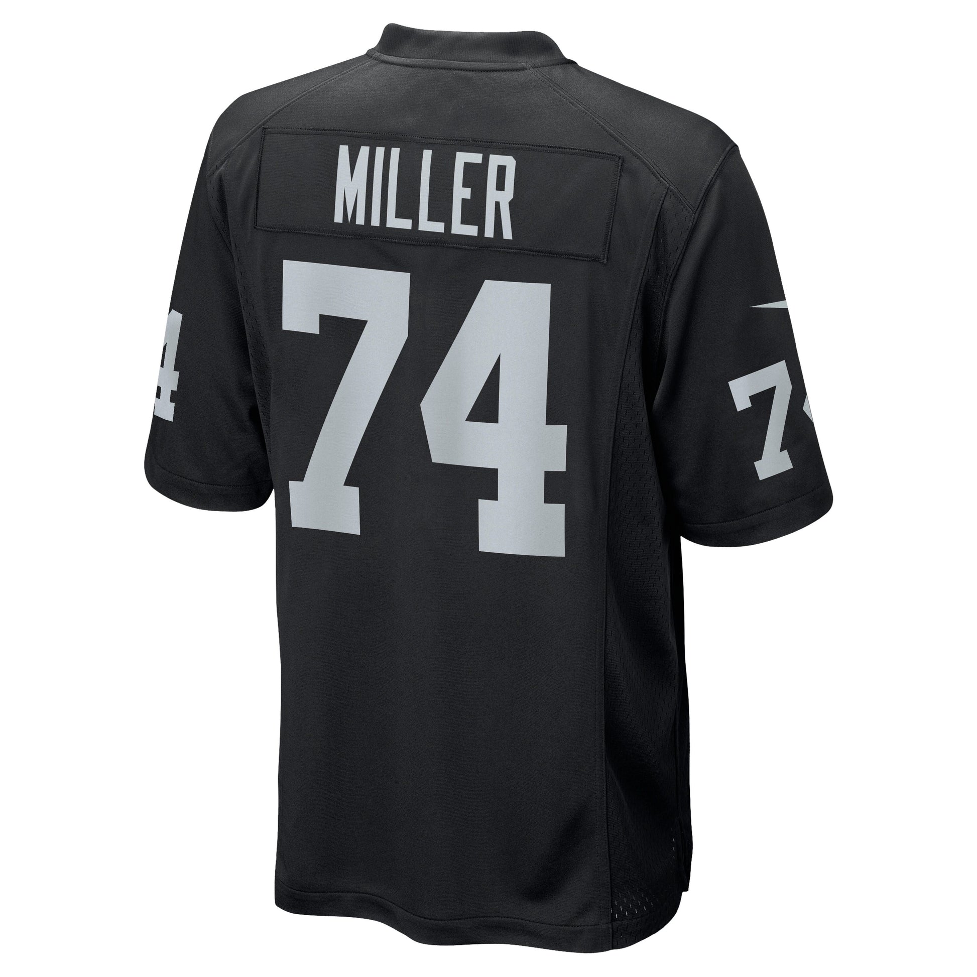 Kolton Miller Las Vegas Raiders Game Jersey - Black football jersey product view 3