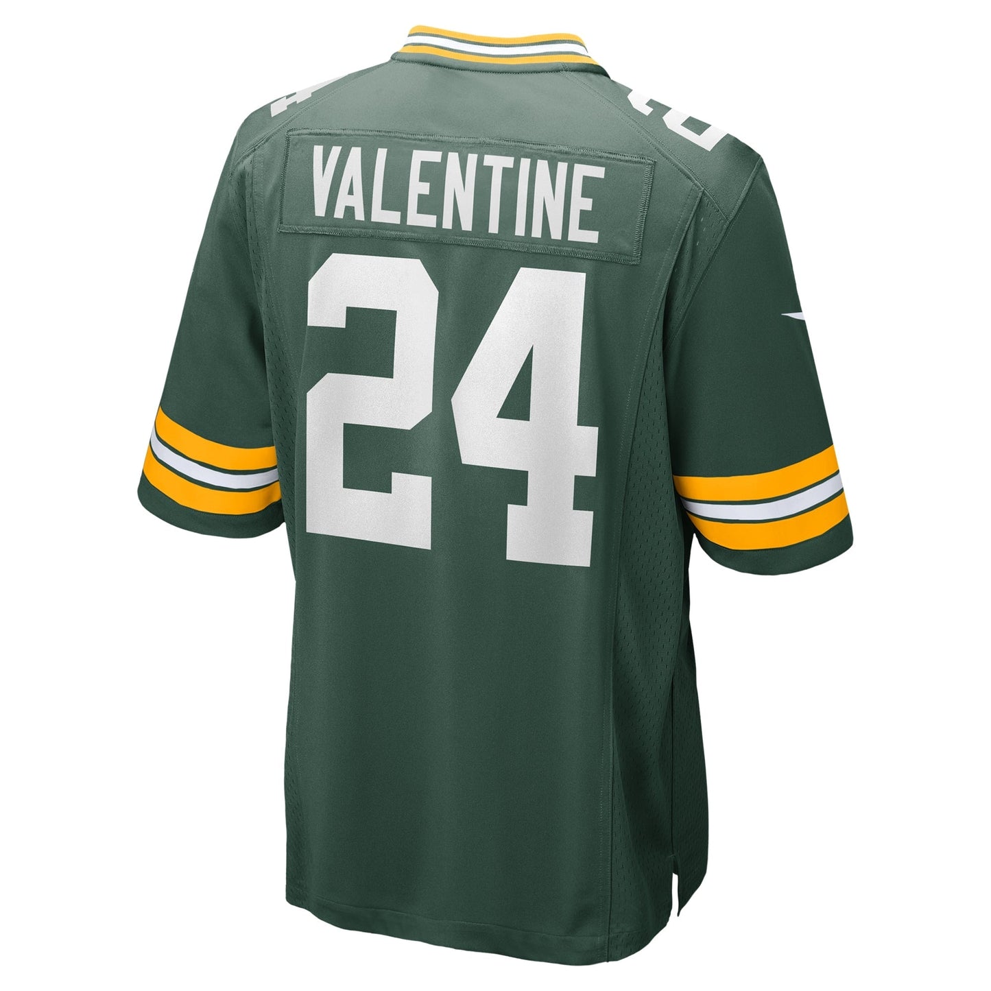 Carrington Valentine Green Bay Packers Game Jersey - Green football jersey product view 3