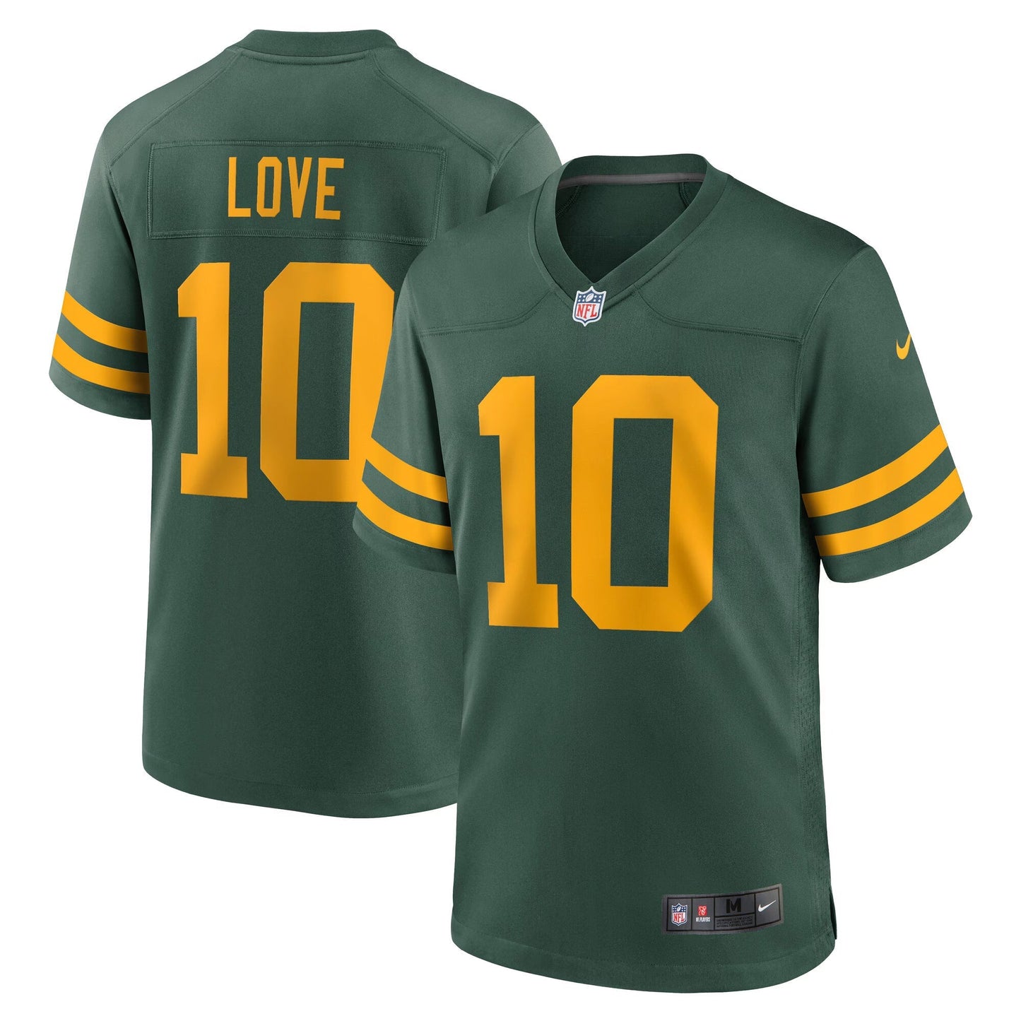 Green Bay Packers Jordan Love Green Alternate Game Jersey basketball jersey product view 1