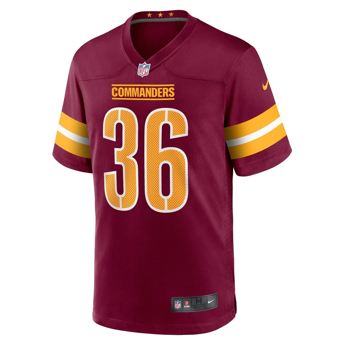 Danny Johnson Washington Commanders Game Jersey - Burgundy football jersey product view 2