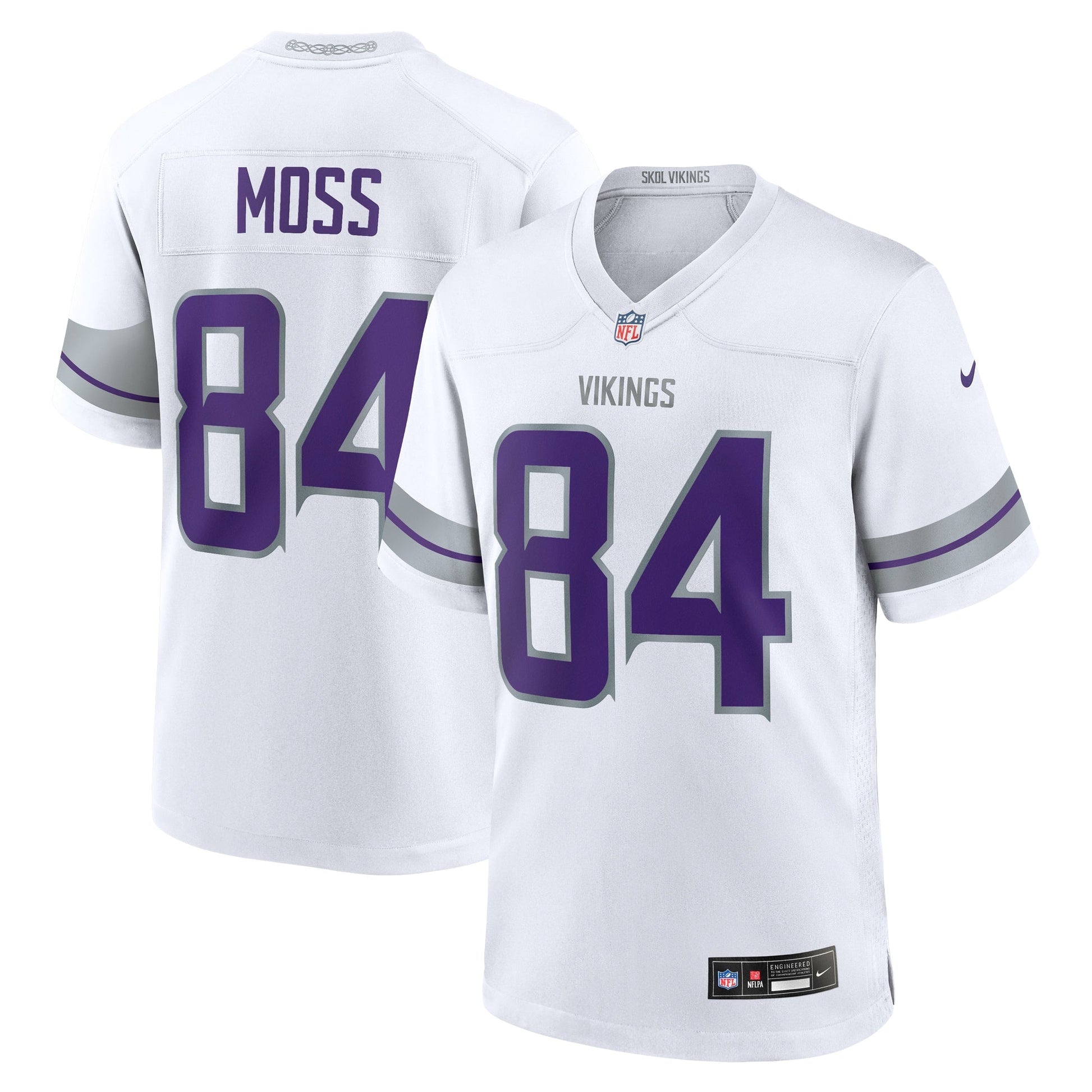 Randy Moss Minnesota Vikings Alternate Retired Game Jersey - White football jersey product view 1