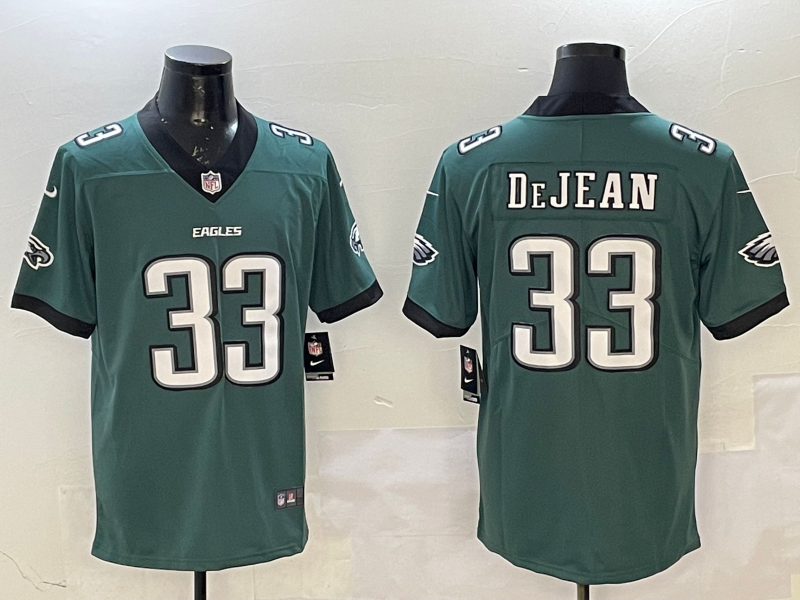 Men's Philadelphia Eagles Cooper DeJean #33 Midnight Green Game Player Jersey1 football jersey product view 1