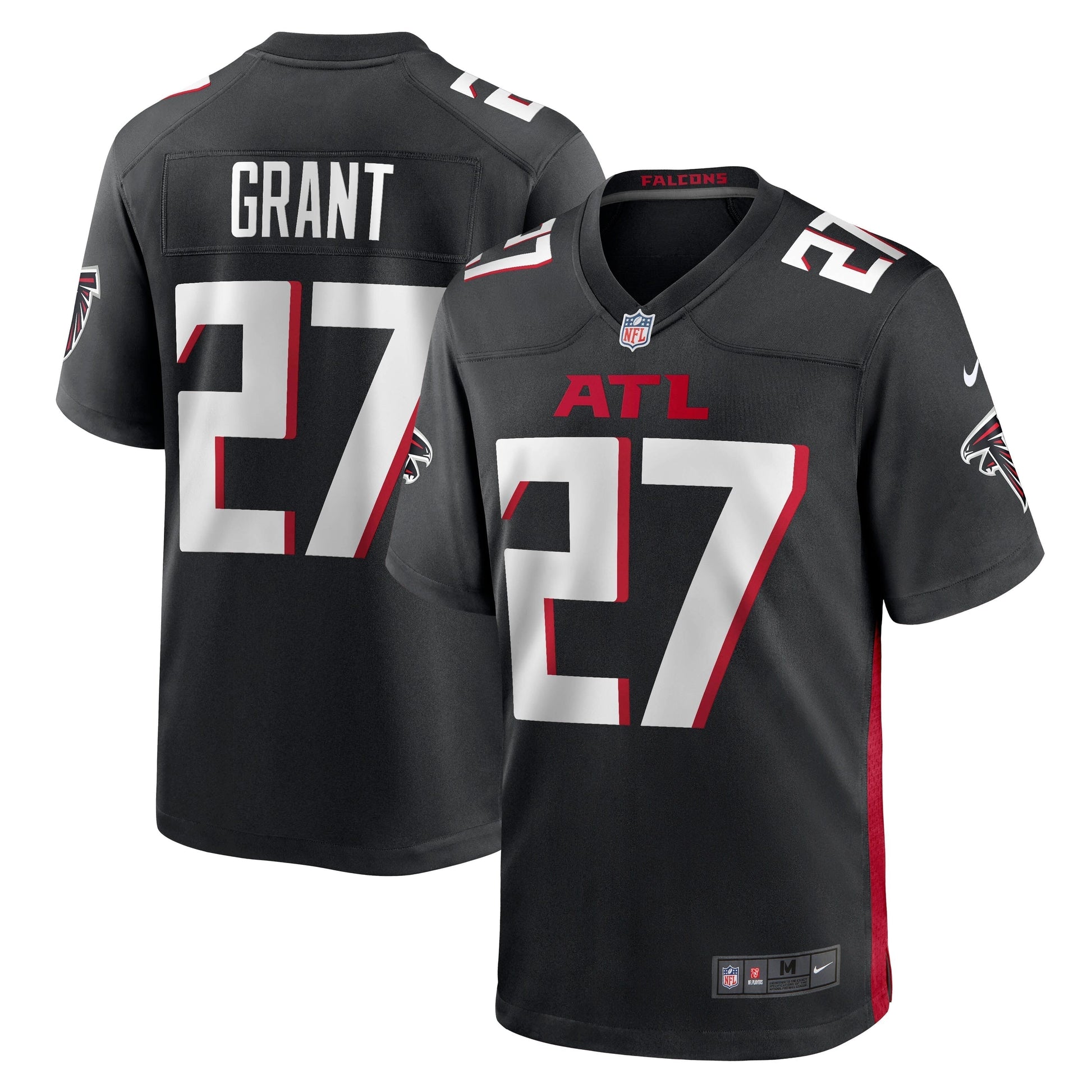 Richie Grant Atlanta Falcons Game Jersey - Black football jersey product view 1