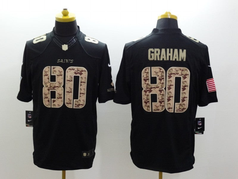 Men's New Orleans Saints Jimmy Graham #80 Black Game Jersey1 football jersey product view 1