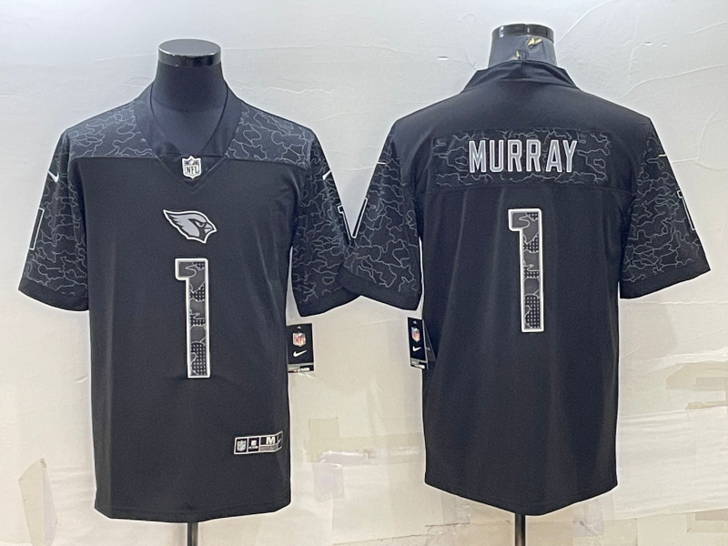 Men's Arizona Cardinals Kyler Murray #1 Black RFLCTV Limited Jersey1 football jersey product view 1