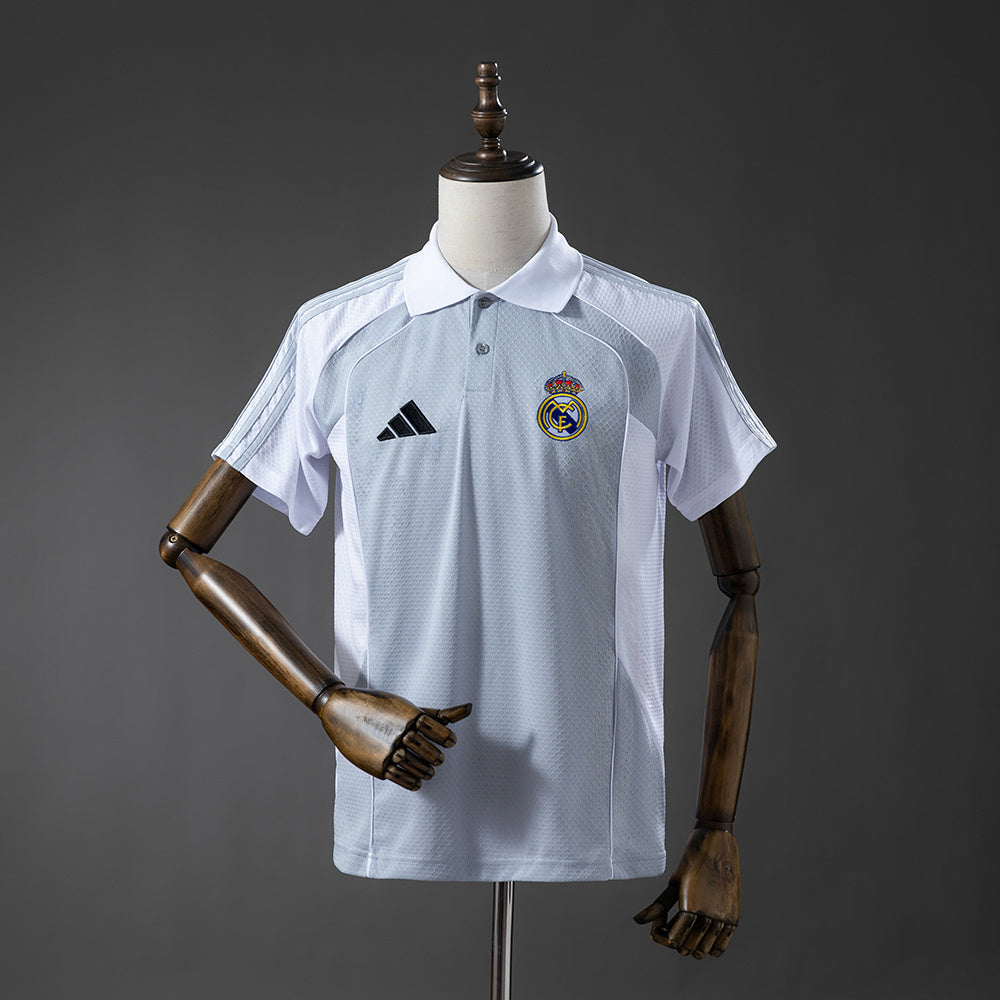 Real Madrid 25/26 Polo Jersey - Grey sports jersey product view 1