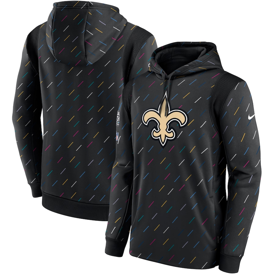 Men's New Orleans Saints NFL 2021 Salute to Service Hoodie1 Black football jersey product view 1