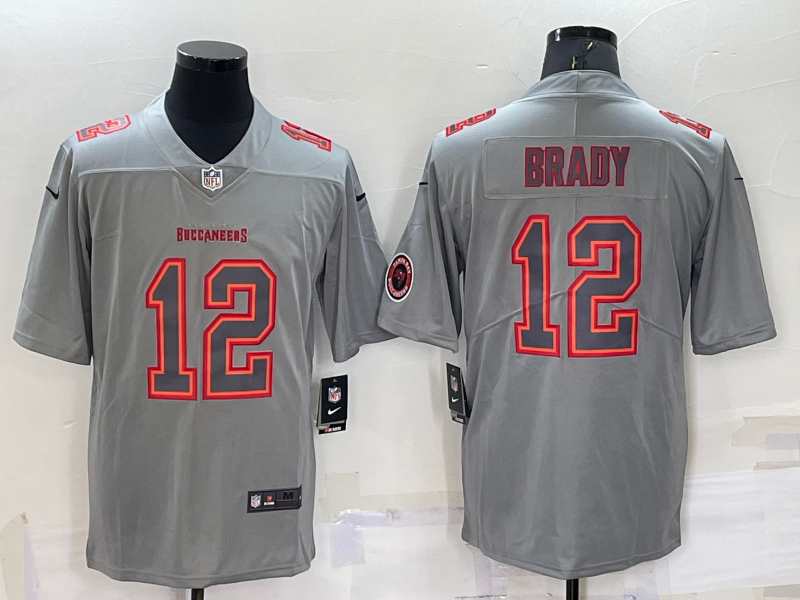 Men's Tampa Bay Buccaneers Tom Brady Gray Atmosphere Fashion Game Jersey football jersey product view 1