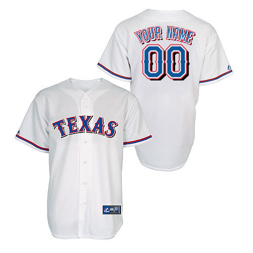 Men's Texas Rangers Custom Authentic Game Jersey White baseball jersey product view 1