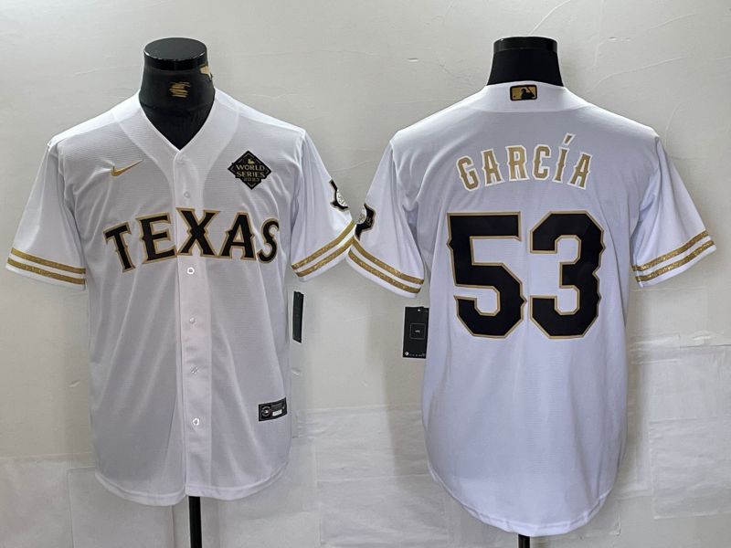 Men's Texas Rangers Adolis Garcia White Limited Player Jersey baseball jersey product view 1