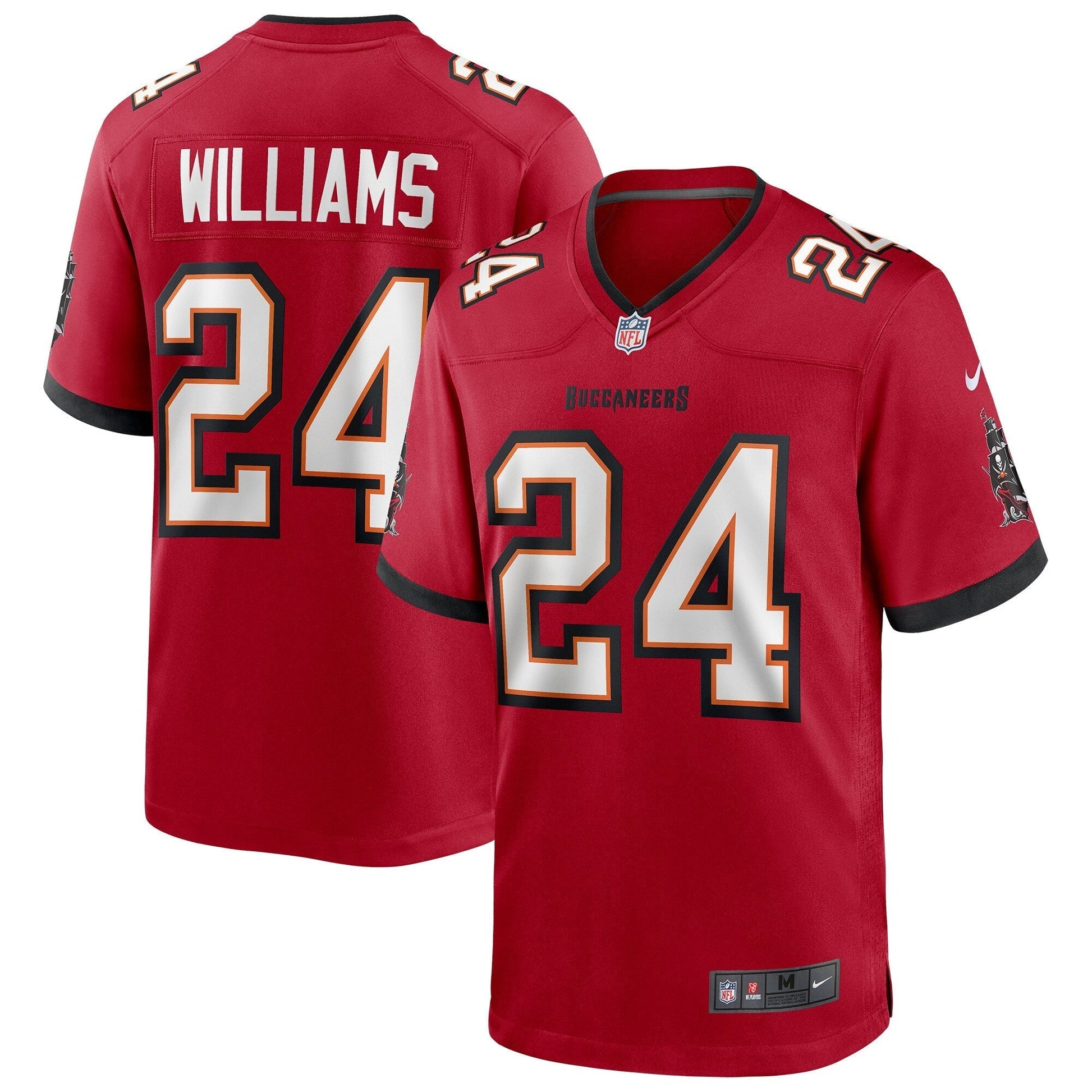 Tampa Bay Buccaneers Cadillac Williams Red Game Retired Player Jersey football jersey product view 1