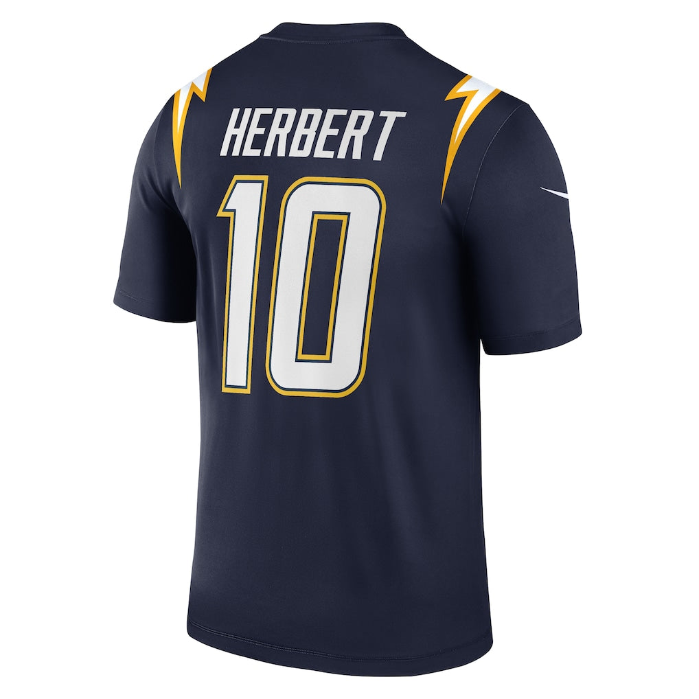 LA.Chargers #10 Justin Herbert Navy Alternate Super Chargers Legend Player Performance Top Jersey football jersey product view 1