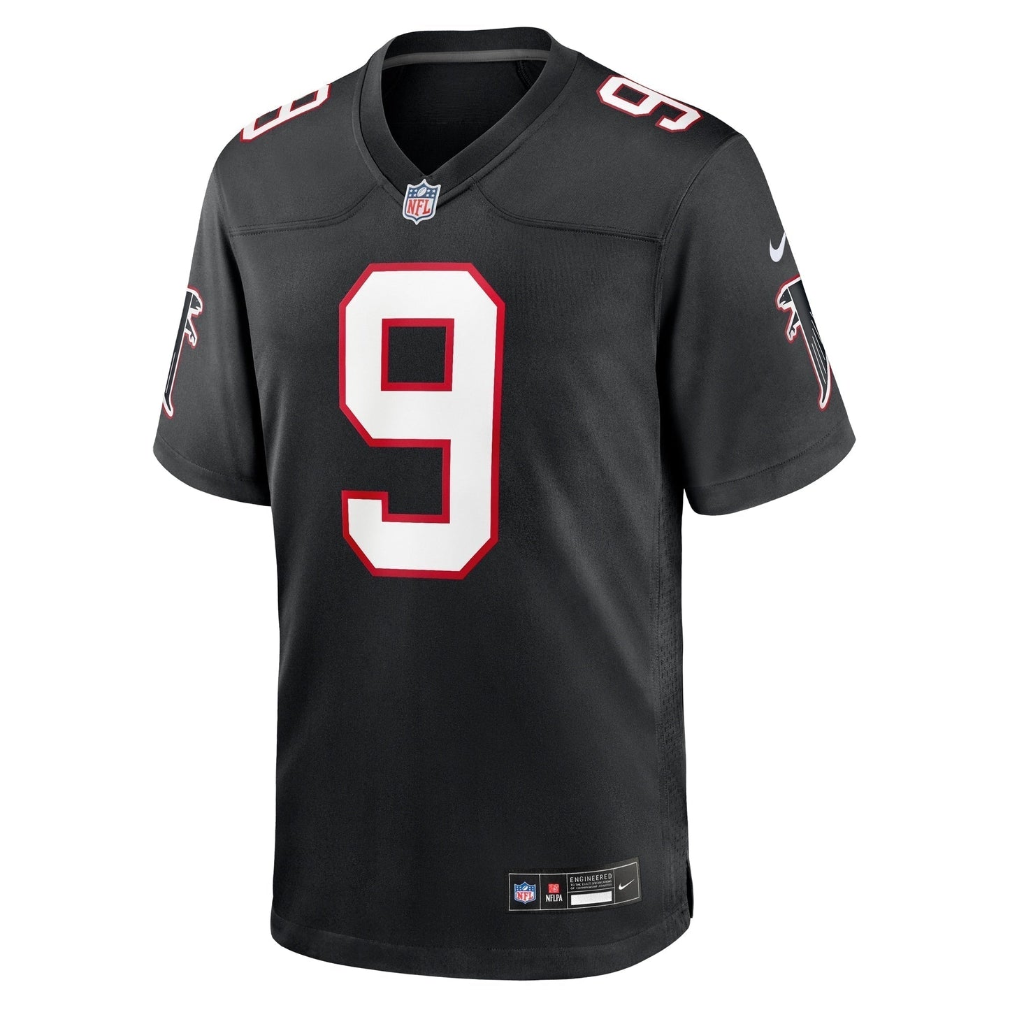 Michael Penix Jr. Atlanta Falcons Throwback Game Jersey - Black football jersey product view 2