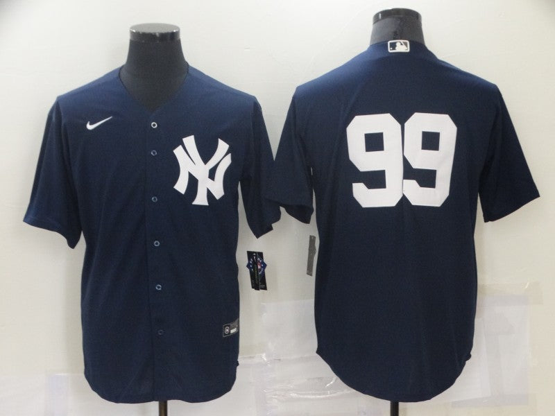 Men's New York Yankees Aaron Judge #99 Navy Replica Player Name Jersey1 baseball jersey product view 1