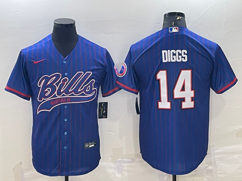 Men's Buffalo Bills Stefon Diggs #14 Royal Player Jersey1 Joint Edition football jersey product view 1