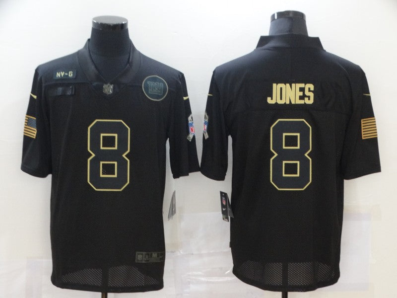 Men's New York Giants #8 Daniel Jones Black Player Game Jersey1 football jersey product view 1