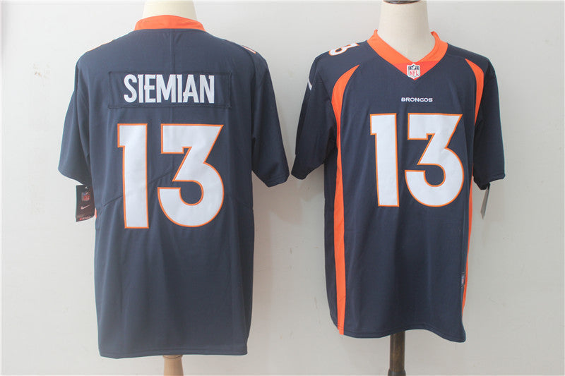 Men's Denver Broncos Trevor Siemian Navy Game Jersey football jersey product view 1