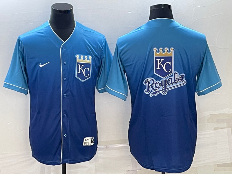 Men's Kansas City Royals Blue Alternate Authentic Jersey baseball jersey product view 1