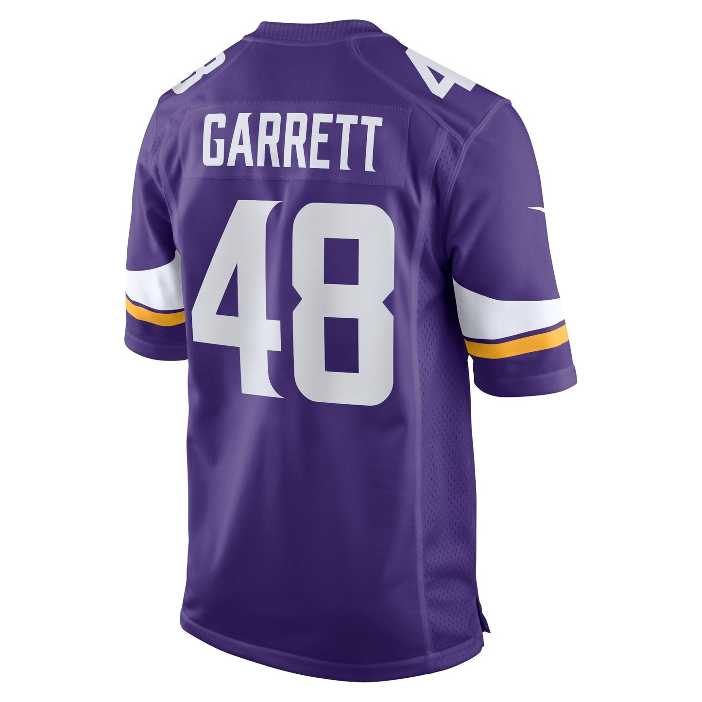 Chris Garrett Minnesota Vikings Home Game Jersey - Purple football jersey product view 3