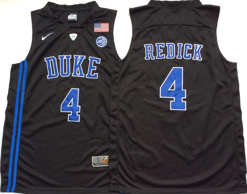 Men's Duke Blue Devils J.J Redick Black Player Game Jersey sports jersey product view 1