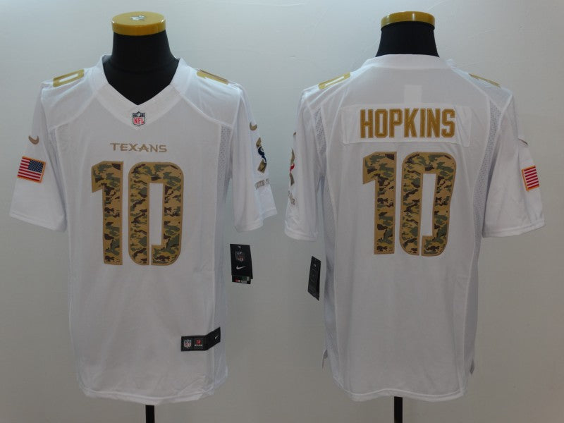 Men's Houston Texans DeAndre Hopkins #10 White Game Player Jersey1 football jersey product view 1