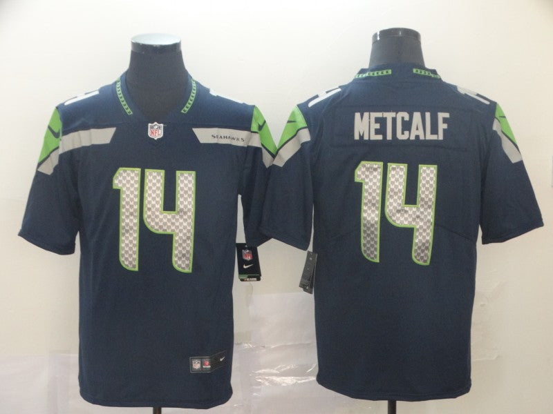 Men's Seattle Seahawks DK Metcalf Navy Game Jersey football jersey product view 1