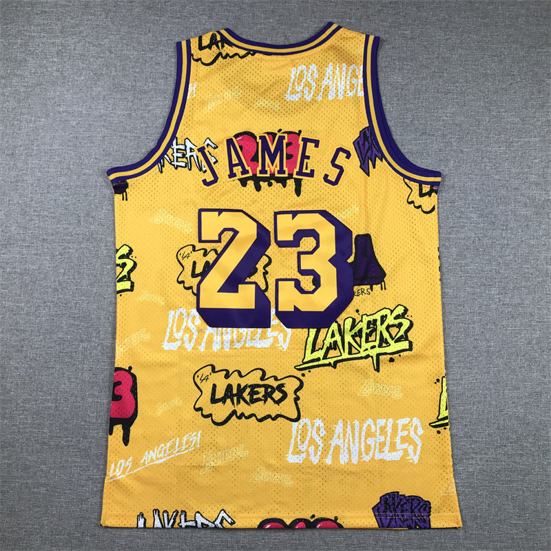 Lakers #23 Graffiti Edition Jersey basketball jersey product view 2
