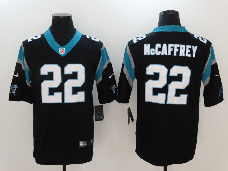 Men's Carolina Panthers Christian McCaffrey #22 Black Classic Limited Jersey1 football jersey product view 1