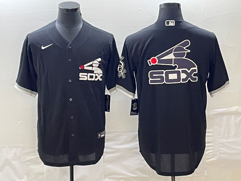 Men's Chicago White Sox Black Replica Player Jersey baseball jersey product view 1