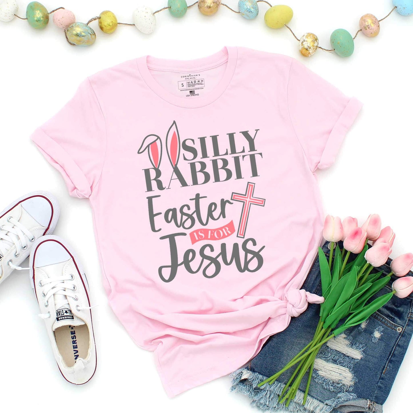 Silly Rabbit Easter Is For Jesus Graphic Tee Shirt Unisex T-shirt, Sweatshirt, Hoodie, Long Sleeve Tee - T-Shirt, Sweatshirt, Hoodie