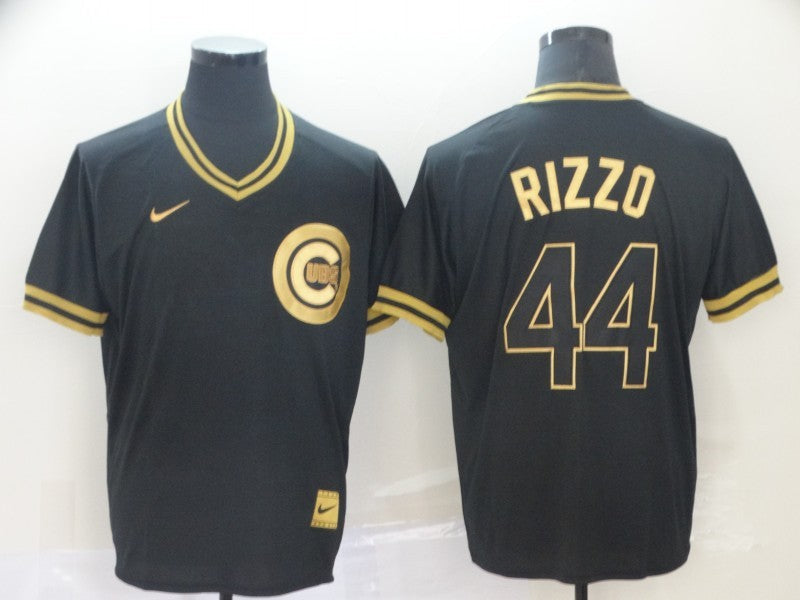 Men's Chicago Cubs Anthony Rizzo Black Stitched Jersey baseball jersey product view 1