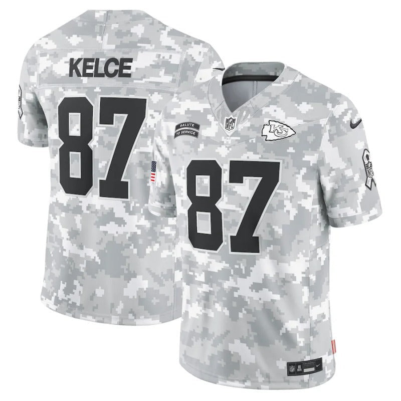 Travis Kelce Kansas City Chiefs Salute To Service 2024 Jersey football jersey product view 1