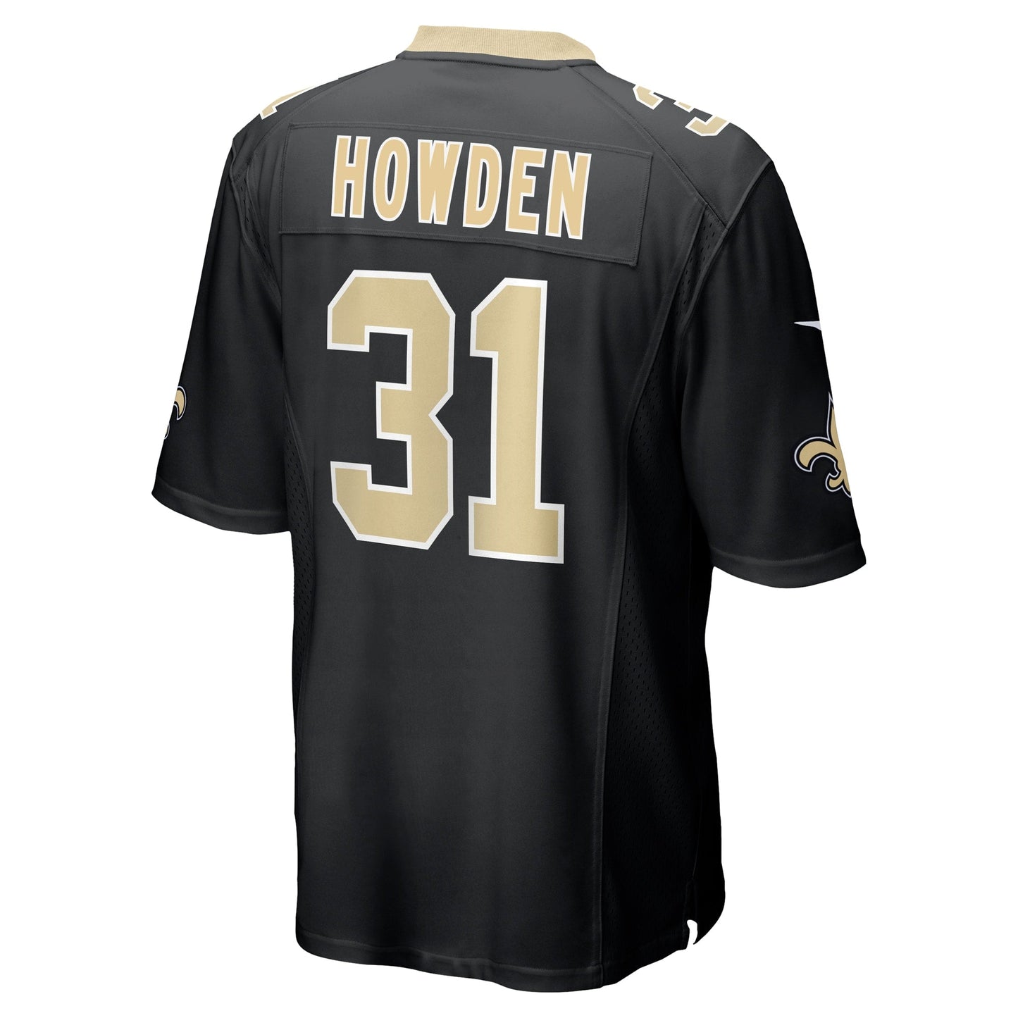 Jordan Howden New Orleans Saints Team Game Jersey - Black football jersey product view 3