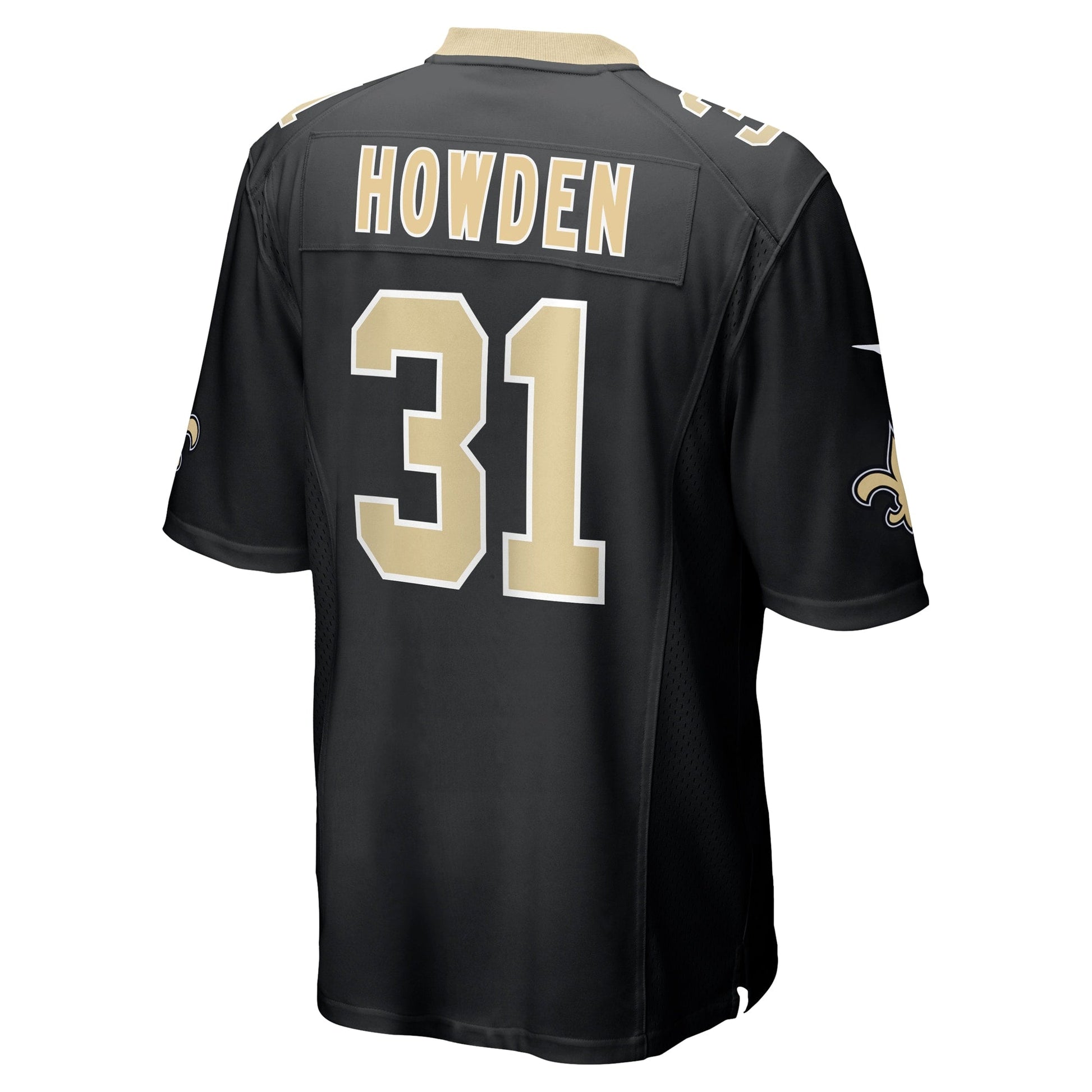 Jordan Howden New Orleans Saints Team Game Jersey - Black football jersey product view 3