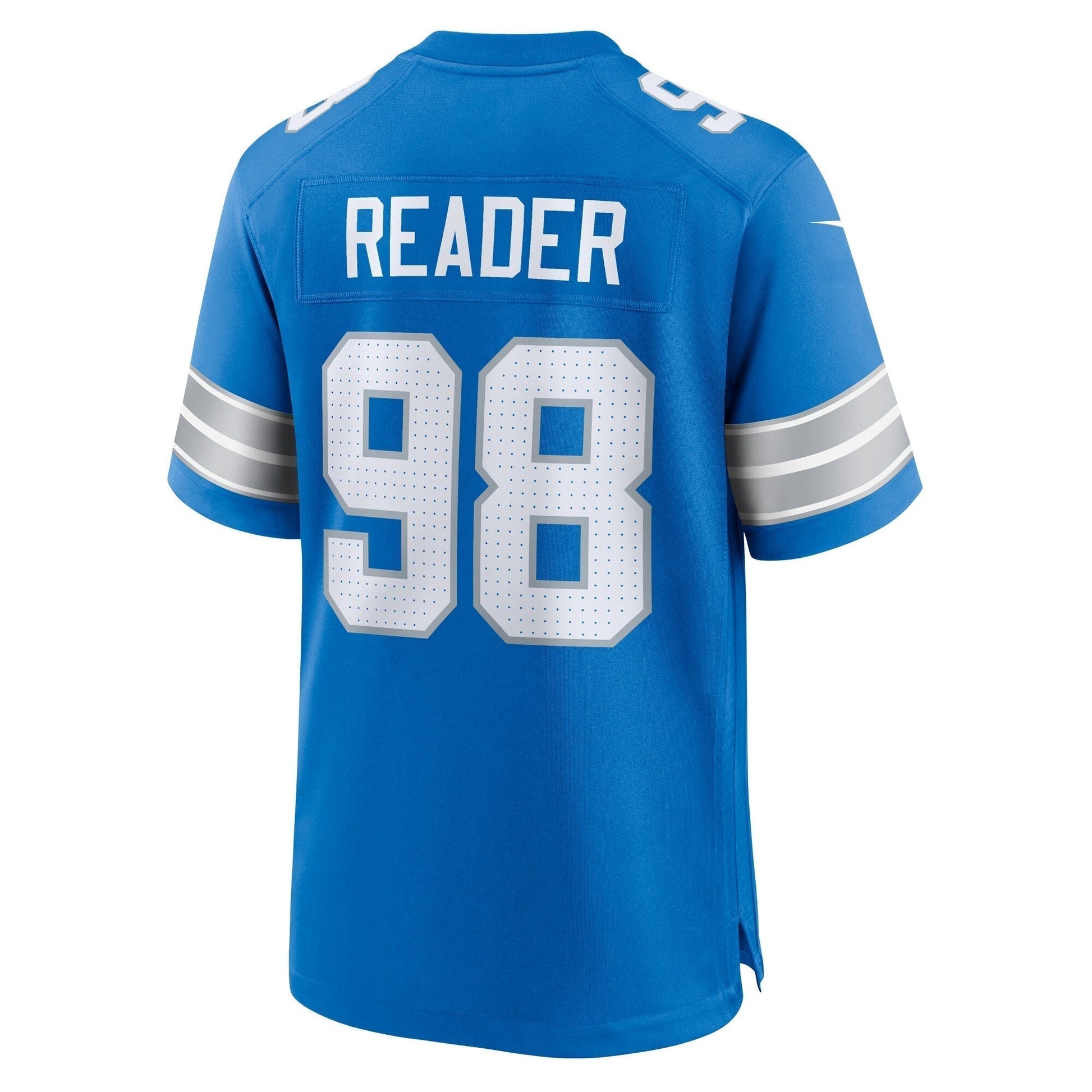 D.J. Reader Detroit Lions Team Game Jersey - Blue football jersey product view 3