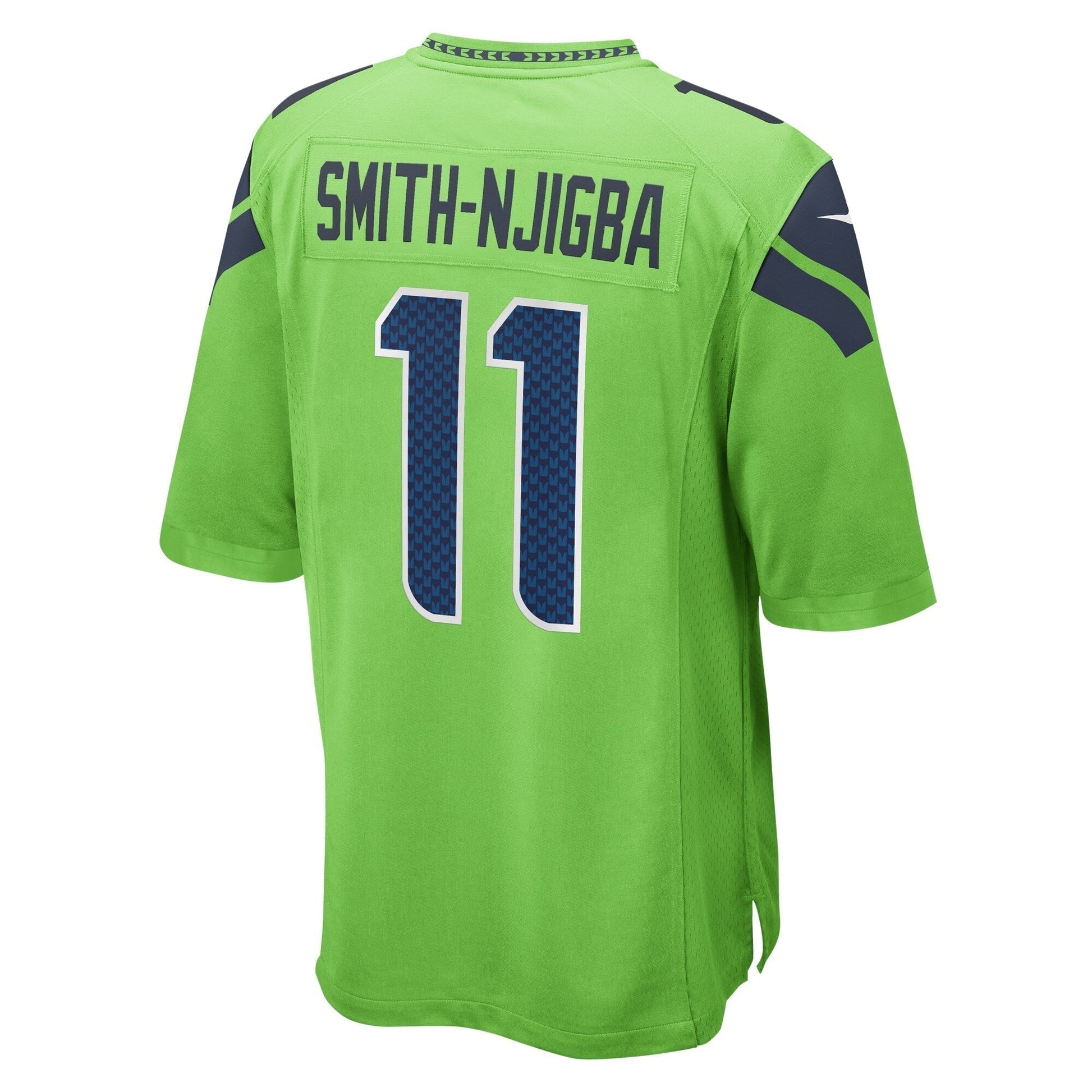 Jaxon Smith-Njigba Seattle Seahawks Game Jersey - Neon Green football jersey product view 3