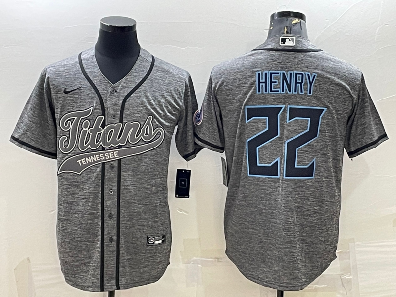 Men's Tennessee Titans Derrick Henry Gray Player Jersey football jersey product view 1