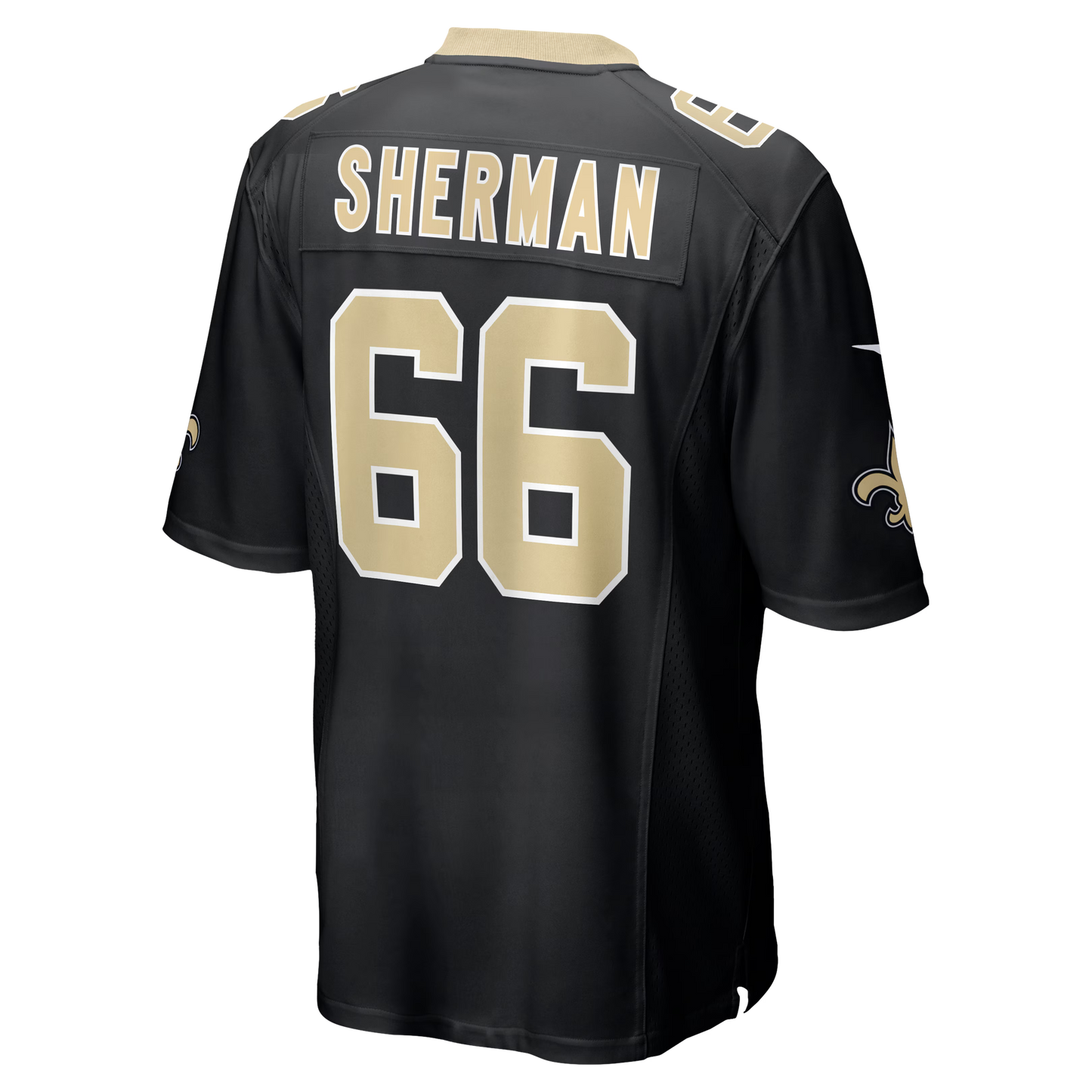 New Orleans Saints William Sherman Black Team Game Jersey football jersey product view 1