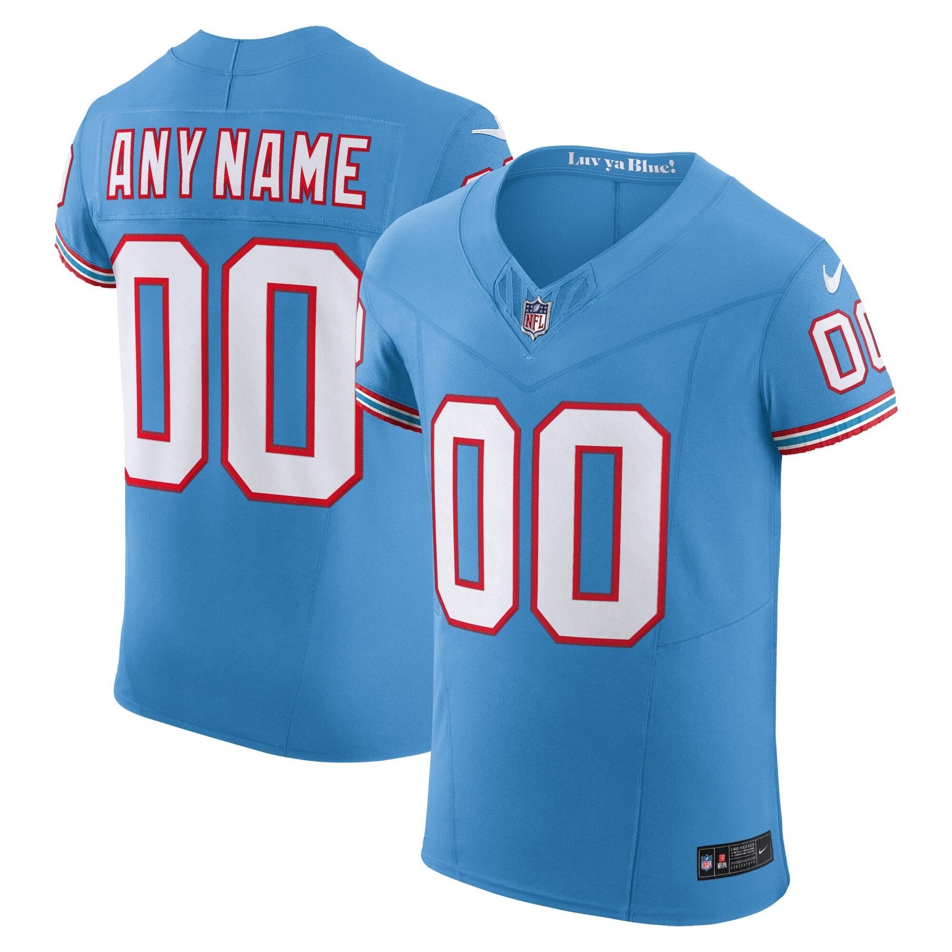Tennessee Titans Light Blue Vapor F.U.S.E. Elite Custom Jersey football jersey product view 1
