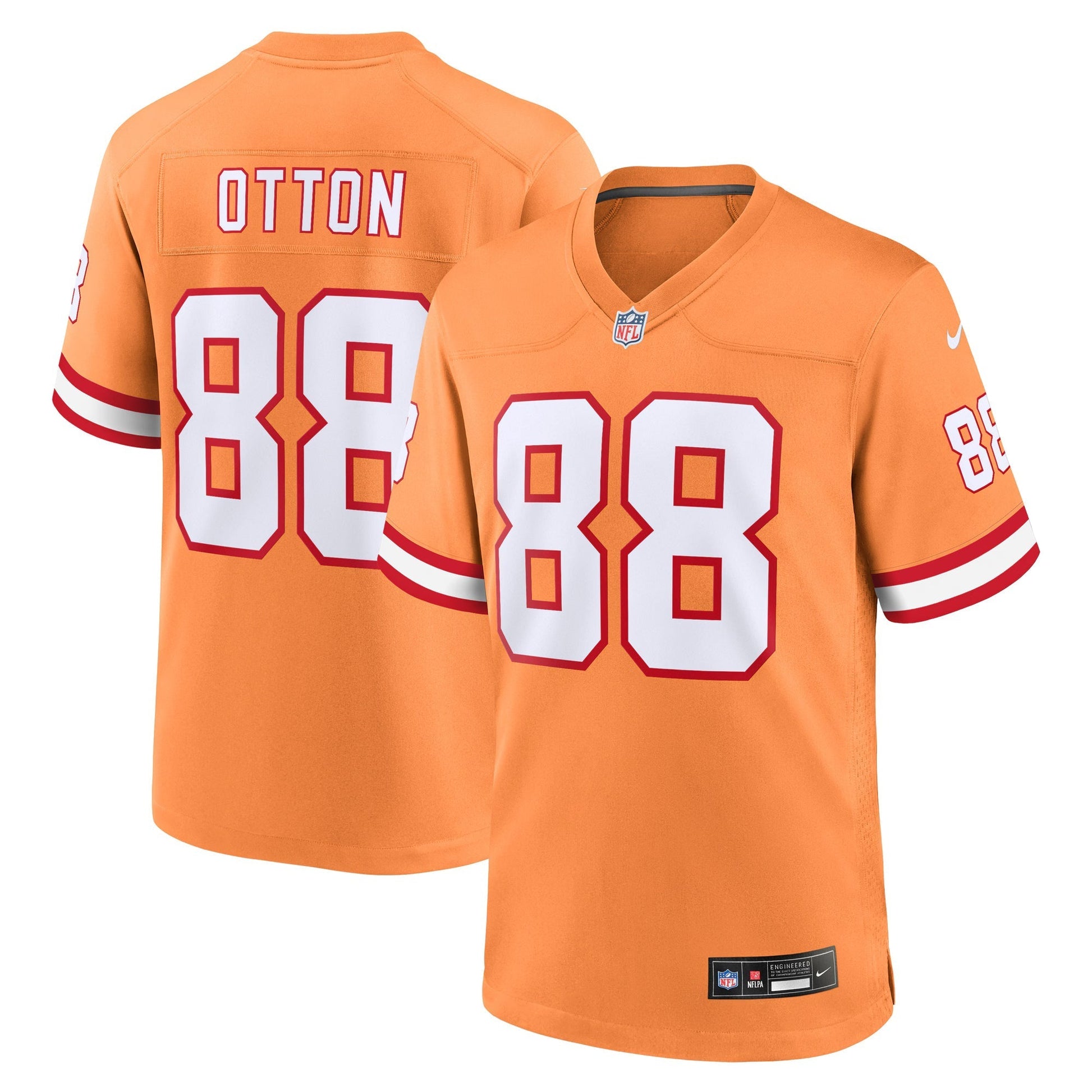 Tampa Bay Buccaneers Cade Otton Orange Alternate Game Jersey football jersey product view 1