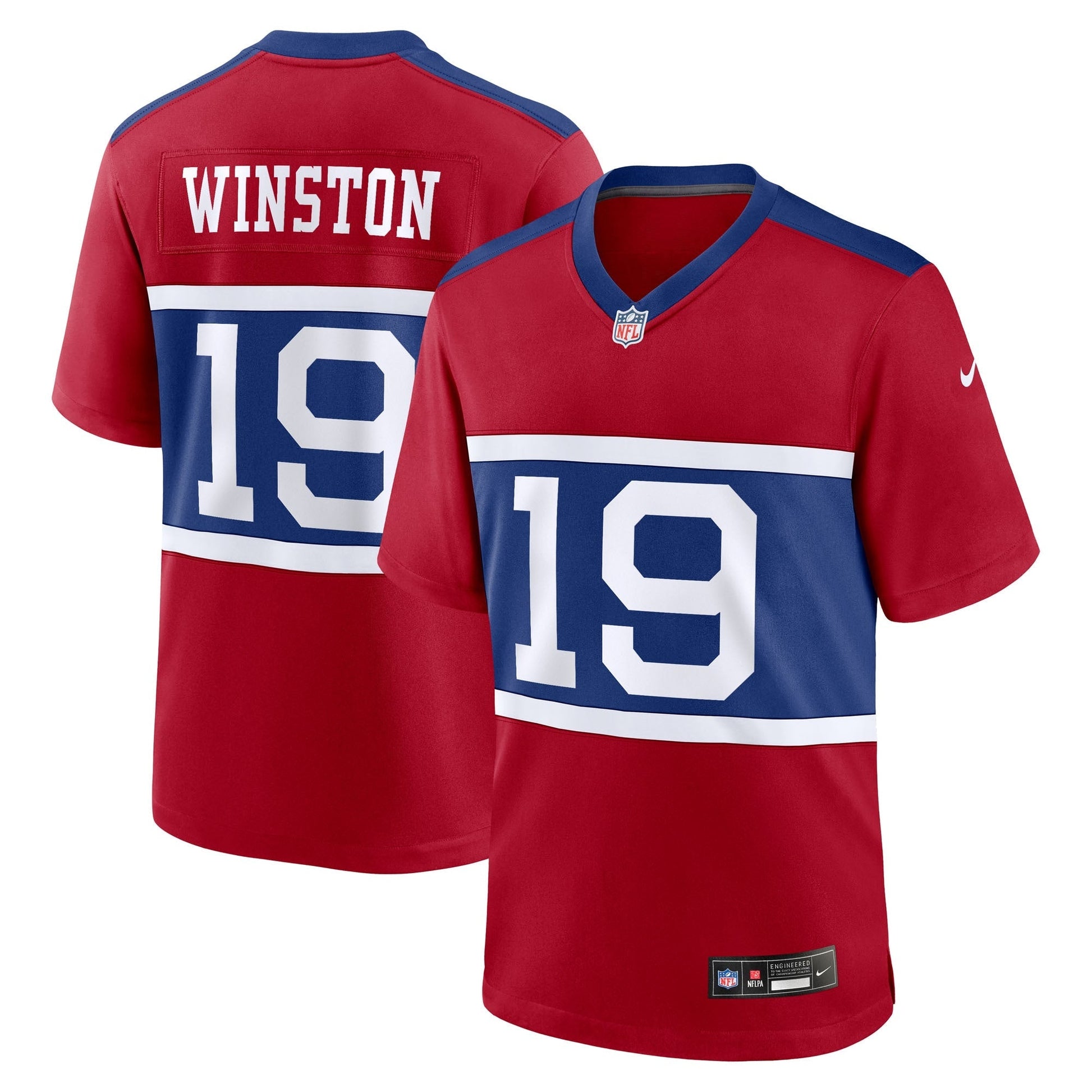 New York Giants Jameis Winston Century Red Alternate Game Jersey football jersey product view 1